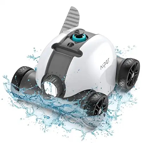 (Seagull 600 Upgrade) AIPER Seagull 1000 Cordless Robotic Pool Cleaner, Pool Vacuum with Dual-Drive Motors, Self-Parking, Perfect for Above/In-Ground Flat Pools up to 50 Feet (Lasts 90 Mins)